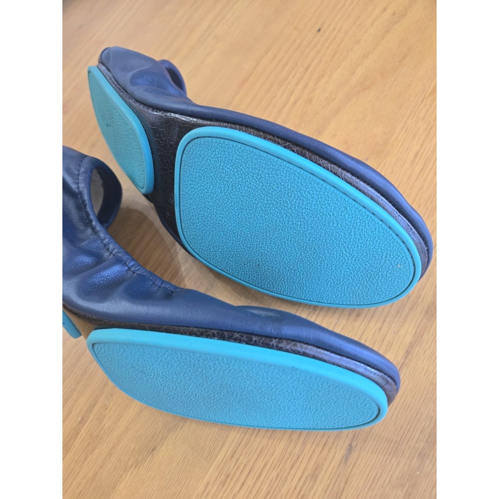 Tieks Cobalt Blue Leather Ballet Flats Shoes Size 12 Classic Foldable - Picture 6 of 7